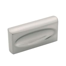 Ingot 1 Inch Center to Center (25 mm) Solid Rectangle Block Cabinet Pull / Drawer Knob with Finger Indent