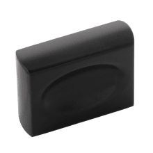 Ingot 1-3/8 Inch (35 mm) Solid Block Cabinet Knob / Drawer Knob with Finger Indent