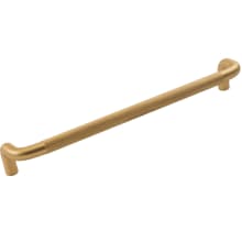 Verge 7-9/16" Center to Center Solid Brass Curved Grip Knurled Cabinet Handle / Drawer Pull