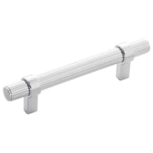 Sinclaire 3-3/4" Center to Center Ridged Bar Cabinet Handle / Drawer Bar Pull