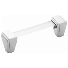Belleclaire 3-3/4 Inch (96 mm) Center to Center Art Deco Acrylic Cabinet Handle / Drawer Pull