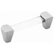 Belleclaire 3-3/4 Inch (96 mm) Center to Center Art Deco Acrylic Cabinet Handle / Drawer Pull