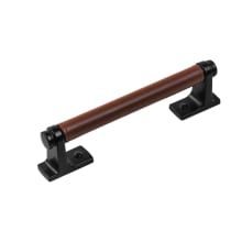 Reserve 5-1/16" Center to Center Leather Cabinet Handle / Drawer Pull - Mixed Materials