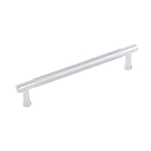 Verge 6-5/16" Center to Center Solid Brass Diamond Knurled Cabinet Bar Handle / Drawer Bar Pull