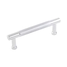 Verge 3-3/4" Center to Center Solid Brass Diamond Knurled Cabinet Bar Handle / Drawer Bar Pull