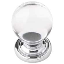 Luster 1-1/8" Round Glam Glass Ball Cabinet Knob / Glass Ball Drawer Knob