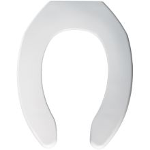 Elongated Commercial Plastic Open Front Less Cover Toilet Seat with Check Hinge