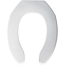 Elongated Commercial Plastic Open Front Less Cover Toilet Seat with Self-Sustaining Check Hinge