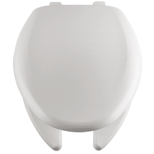 Elongated Commercial Plastic Open Front Toilet Seat with Top-Tite&reg; Hinge