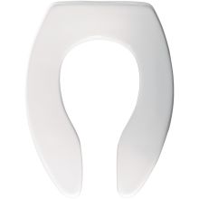 Elongated Commercial Plastic Open Front Less Cover Toilet Seat with STA-Tite&reg; Check Hinge