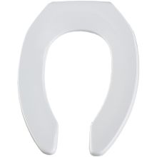 Elongated Commercial Plastic Open Front Toilet Seat Less Cover with STA-TITE&reg; Self-Sustaining Check Hinge