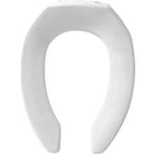 Elongated Open-Front Toilet Seat with Stay·Tite® Commercial Fastening System™ Self-Sustaining Check Hinge