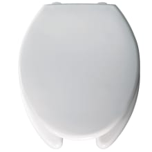Medic-Aid&reg; Elongated Plastic Open Front Toilet Seat with STA-TITE&reg;, DuraGuard&reg; and 2-inch Lifts