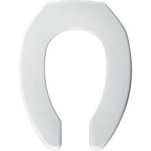 Medic-Aid&reg; Elongated Plastic Open Front Toilet Seat Less Cover with STA-TITE&reg;, DuraGuard&reg; and 2-inch Lifts