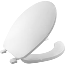 Round Open-Front Toilet Seat with Cover