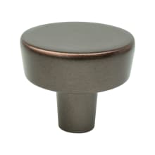 Brookridge Contemporary 1-9/32" Round Flat Mushroom Cabinet Knob / Drawer Knob with Mounting Hardware