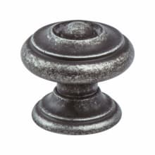 Euro Rustica 1-3/16 Inch Stepped Ring Rustic Traditional Cabinet Knob / Drawer Knob