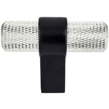 Radial Reign 2" Modern Diamond Knurled T Bar Cabinet Knob / Drawer Knob