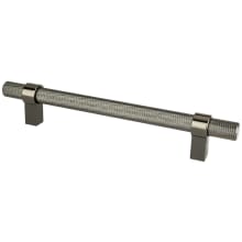 Radial Reign 6-5/16" (160mm) Center to Center Modern Diamond Knurled Round Bar Cabinet Handle / Drawer Pull