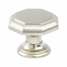 Euro Classica 1-3/8 Inch Geometric Octagon Faceted Cabinet Knob / Drawer Knob