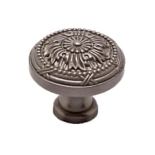 Toccata - Pack of (25) - 1-1/4 Inch Traditional Decorative Embossed Round Cabinet Knobs / Drawer Knobs