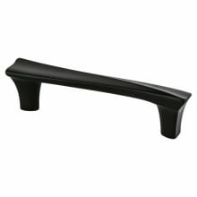 Fluidic 3-3/4" (96mm) Center to Center Contemporary Contoured Cabinet Handle / Drawer Pull with Mounting Hardware