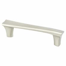 Fluidic 3-3/4" (96mm) Center to Center Contemporary Contoured Cabinet Handle / Drawer Pull with Mounting Hardware