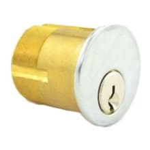 6EQ Series 6-Pin Mortise Cylinder with KW Keyway and Straight Cam - Zero Bitted