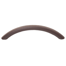 Cocoa Cirrus Leather 3-3/4 Inch Center to Center Arch Cabinet Pull
