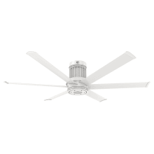 i6 60" 6 Blade Low Profile Indoor Smart Ceiling Fan with Remote Control and White Motor / Body