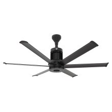 i6 60" 6 Blade Indoor Smart Ceiling Fan with Remote Control and Black Motor / Body