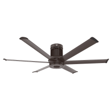 i6 60" 6 Blade Low Profile Indoor Smart Ceiling Fan with Remote Control and Oil Rubbed Bronze Motor / Body