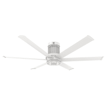 i6 60" 6 Blade Low Profile Outdoor Smart Ceiling Fan with Remote Control and White Motor / Body