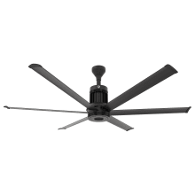 i6 72" 6 Blade Outdoor Smart Ceiling Fan with Remote Control and Black Motor / Body