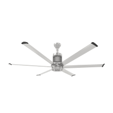 i6 72" 6 Blade Indoor Smart Ceiling Fan with Remote Control and Brushed Silver Motor / Body