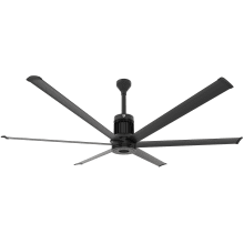 i6 84" 6 Blade Indoor Smart Ceiling Fan with Remote Control and Black Motor / Body