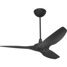 Haiku 52" Universal Mount 3 Blade Outdoor Smart Ceiling Fan with Remote Control and Black Motor / Body