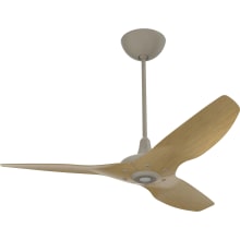 Haiku 52" Universal Mount 3 Blade Outdoor Smart Ceiling Fan with Remote Control and Satin Nickel Motor / Body