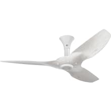 Haiku 52" Low Profile 3 Blade Outdoor Smart Ceiling Fan with Remote Control and White Motor / Body