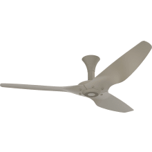 Haiku 60" Low Profile 3 Blade Outdoor Smart Ceiling Fan with Remote Control and Satin Nickel Motor / Body