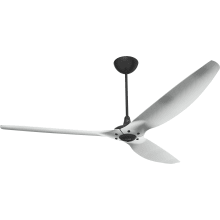 Haiku 84" Universal Mount 3 Blade Outdoor Smart Ceiling Fan with Remote Control and Black Motor / Body