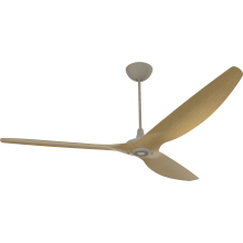 Haiku 84" Universal Mount 3 Blade Outdoor Smart Ceiling Fan with Remote Control and Satin / Nickel Motor / Body