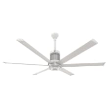 i6 72" 6 Blade Outdoor Smart Ceiling Fan with Remote Control and White / Driftwood Body / Blades