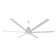 i6 96" 6 Blade Outdoor Smart Ceiling Fan with Remote Control and White / Driftwood Body / Blades