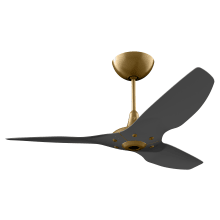 Haiku 52" Universal Mount 3 Blade Indoor Smart Ceiling Fan with Remote Control and Gold Motor / Body