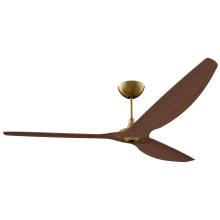 Haiku 84" Universal Mount 3 Blade Indoor Smart Ceiling Fan with Remote Control and Gold Motor / Body