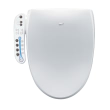 Aura Elongated Bidet Toilet Seat with Nightlight and LED Side Panel Control