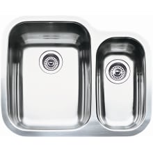 Supreme Double Basin Stainless Steel Kitchen Sink 25 3/4" 20 7/16"