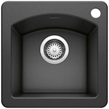 Diamond 15" Drop-In or Undermount Single Basin SILGRANIT Kitchen Bar Sink