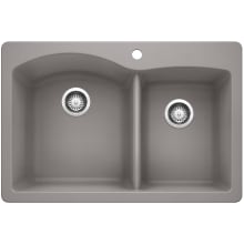 Diamond 33" Dual Mount Double Basin SILGRANIT Kitchen Sink